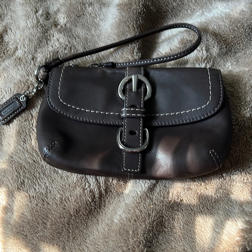Coach Leather Wristlet